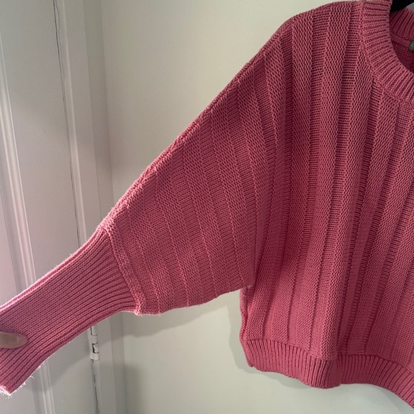 ASOS Pink Ribbed Crew Neck Sweater - Picture 8 of 13